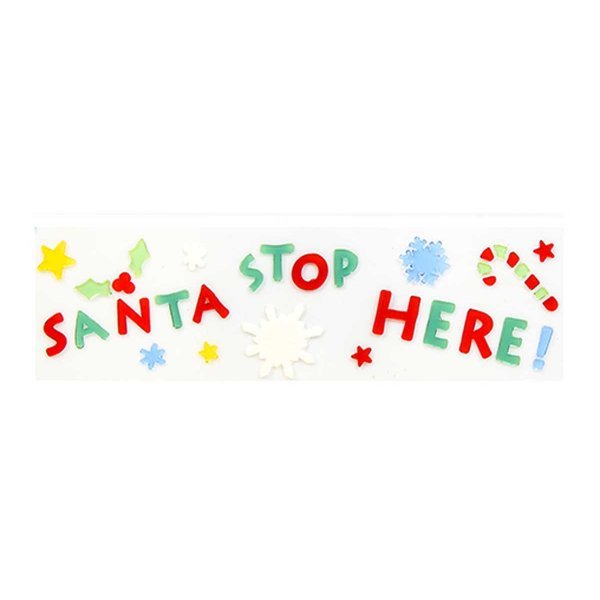 Χριστουγεννιάτικο Αυτοκόλλητο "SANTA STOP HERE" (50cm)